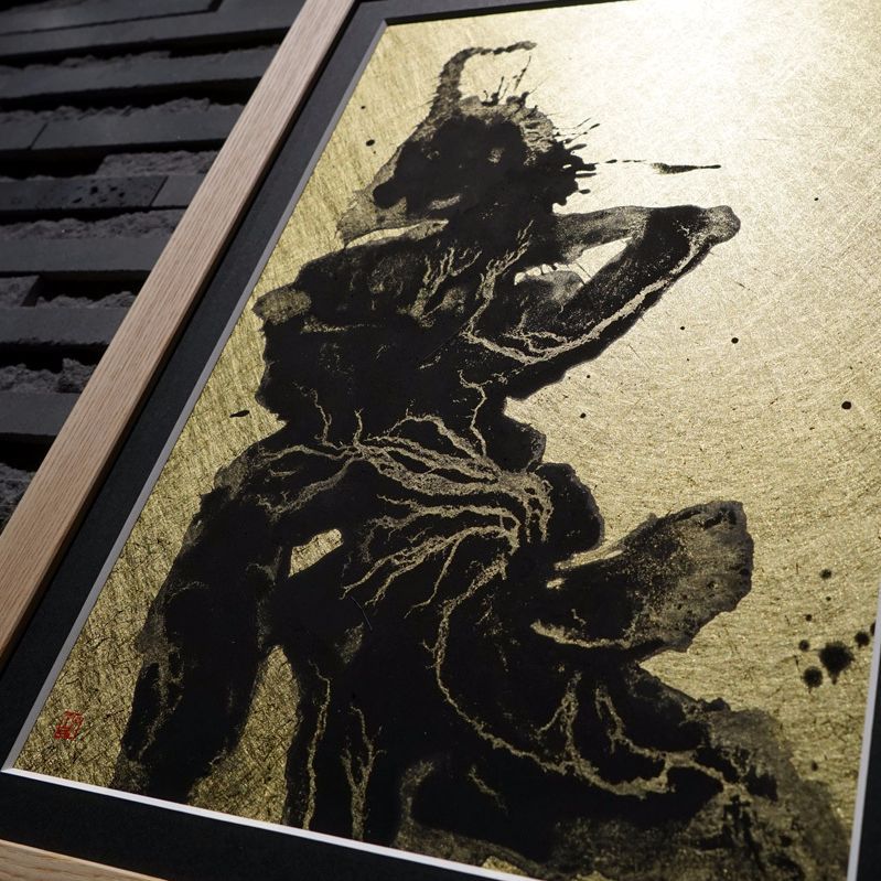 福田匠吾,震,書道作品